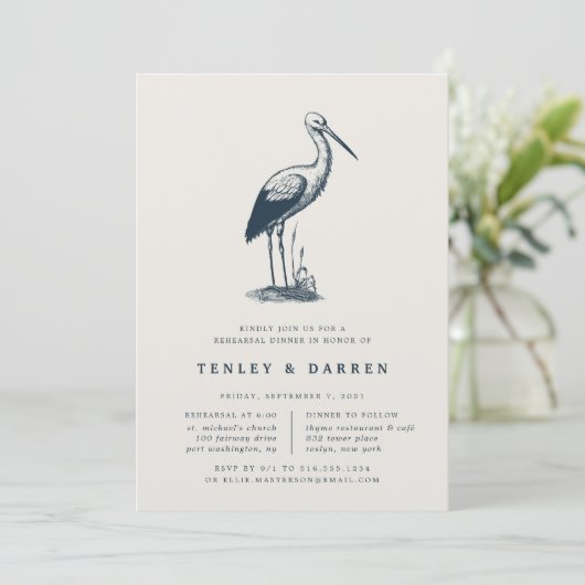 Shorebird | Probe - Abendessen Einladung (Stehend Vorderseite)