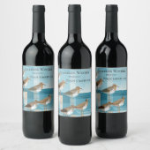 Shorebirds background with copy space vertical weinetikett (Flaschen)