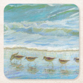 Shorebirds, Ein Tag am Strand Rechteckiger Pappuntersetzer