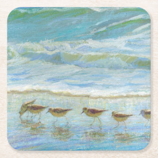 Shorebirds, Ein Tag am Strand Rechteckiger Pappuntersetzer