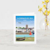 Shoreham by Sea Greetings Card Karte (Gelbe Blume)