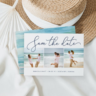 Shoreline Beach Wedding Foto Save The Date