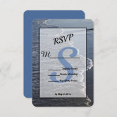 Shoreline Beauty Wedding RSVP Karte (Vorne/Hinten)