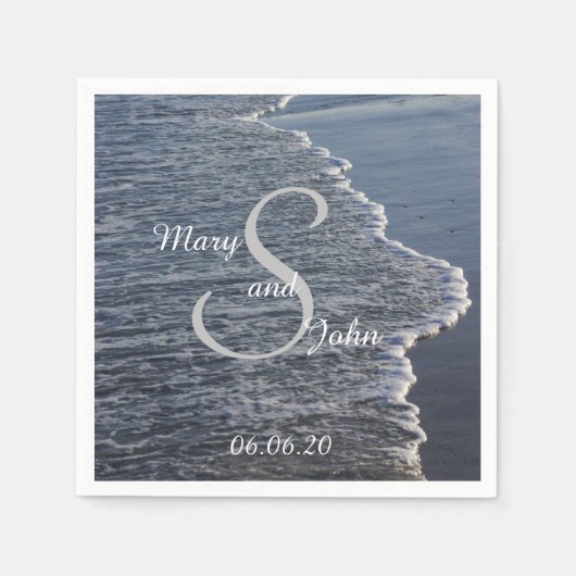 Shoreline Beauty Wedding Serviette (Vorderseite)