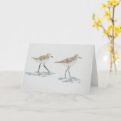 Shoreline Birds Illustration Karte (Gelbe Blume)