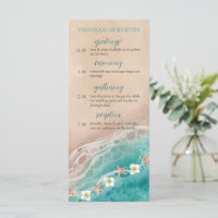 Shoreline Dreams Watercolor Beach Hochzeitsprogram