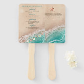 Shoreline Dreams Watercolor Beach Hochzeitsprogram Fächer (Vorne und Hinten)