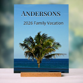 Shoreline Palm Vista | Family Name & Trip Year Acrylschild