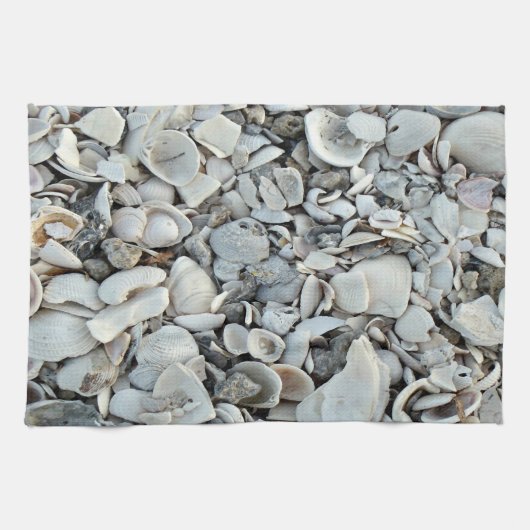 Shoreline Shells Coastal Texture Geschirrtuch (Horizontal)