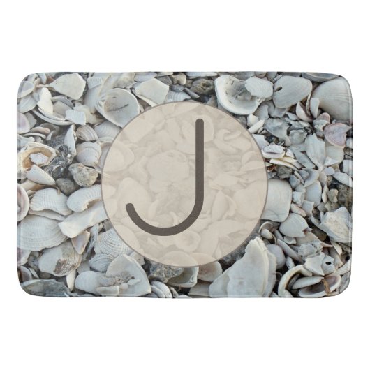 Shoreline Shells Initial Bath Style Badematte (Vorderseite)
