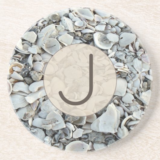 Shoreline Shells Mongram Style Getränkeuntersetzer (Vorne)