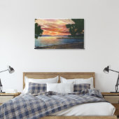Shoreline Sunset View mit Pier Leinwanddruck (Insitu (Schlafzimmer))