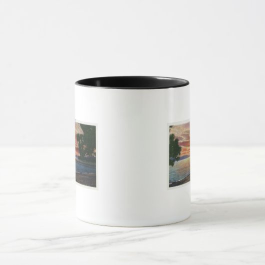 Shoreline Sunset View mit Pier Tasse (Zentrum)