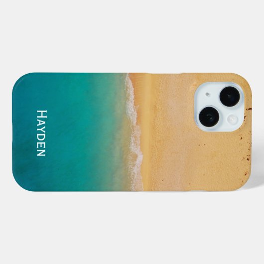 Shoreline von oben Cool personalisiert Case-Mate iPhone Hülle (Rückseite (Horizontal))