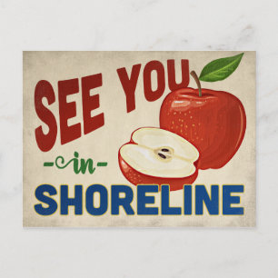 Shoreline Washington Apfel - Vintage Reise Postkarte