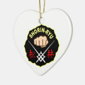 SHORIN RYU KARATE-FLECKEN-SYMBOL-KANJI KERAMIK ORNAMENT (Links)