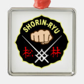 SHORIN RYU KARATE-FLECKEN-SYMBOL-KANJI ORNAMENT AUS METALL (Vorne)