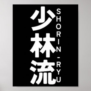 Shorin Ryu Karate Kanji Sun Japan Martial Art Poster