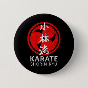 Shorin Ryu Karate Symbol Kanji Japan Martial Art V Button