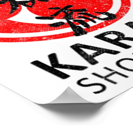 Shorin Ryu Karate Symbol Kanji Japan Martial Art V Poster (Ecke)