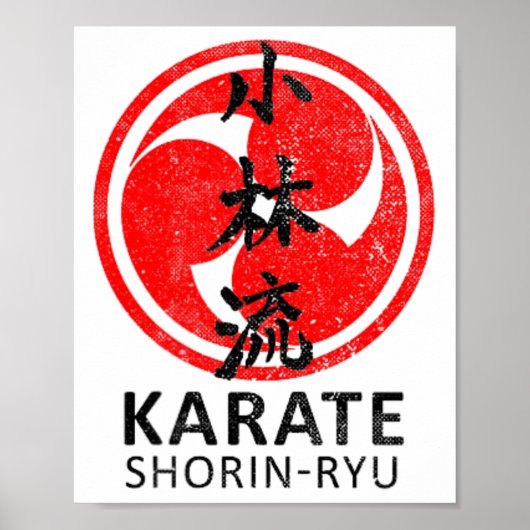 Shorin Ryu Karate Symbol Kanji Japan Martial Art V Poster (Vorne)