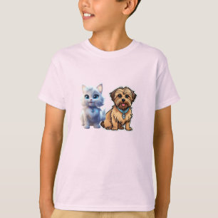 Shorkie Cartoon Sticker T - Shirt Designs