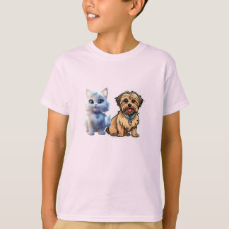 Shorkie Cartoon Sticker T - Shirt Designs