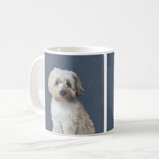 Shorkie-Hundeportrait Kaffeetasse (Vorderseite Links)