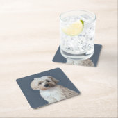 Shorkie-Hundeportrait Rechteckiger Pappuntersetzer (Vor Ort)