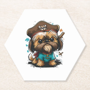 Shorkie Shih Tzu Yorkie Yorkshire Dog Pirate Untersetzer