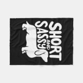 Short And Sy Funny Daschund Dog Lover Quote Fleecedecke (Vorderseite (Horizontal))