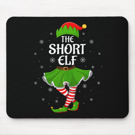Short Elf Christmas Family Girls Women Elf Squad X Mousepad (Vorne)