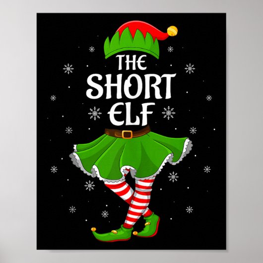 Short Elf Christmas Family Girls Women Elf Squad X Poster (Vorne)