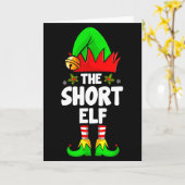 Short Elf Family Matching Group Christmas Pajamas Karte (Gelbe Blume)