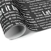 Short Inspirational Quotes On Black Geschenkpapier (Rolleneckpunkt)