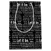 Short Inspirational Quotes On Black Mittlere Geschenktüte (Vorderseite)