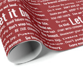 Short Inspirational Quotes On Red Geschenkpapier (Rolleneckpunkt)