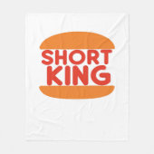Short King Funny Minimal Design Fleecedecke (Vorderseite)