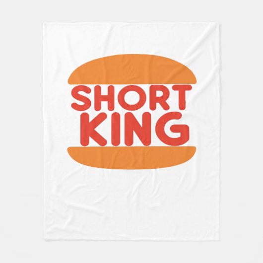 Short King Funny Minimal Design Fleecedecke (Vorderseite)