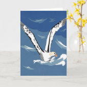 Short-Tailed Albatross Greeting Card Karte (Gelbe Blume)