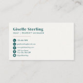 Short Term Rental Photo Property Manager Visitenkarte (Rückseite)