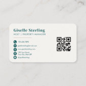 Short Term Rental QR Code Professional Visitenkarte (Rückseite)