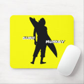 Shortboarder Silhouetteentwurf Mousepad (Mit Mouse)