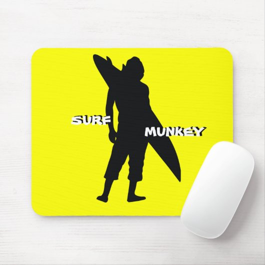 Shortboarder Silhouetteentwurf Mousepad (Mit Mouse)
