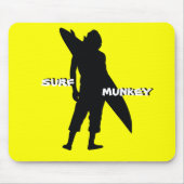 Shortboarder Silhouetteentwurf Mousepad (Vorne)
