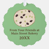 Shortbrett Biscuit Weihnachtskost Bäckerei Ornament Karte (Rückseite)