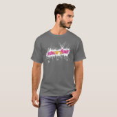 Shortee weißer Farben-Spritzer T-Shirt (Vorne ganz)