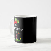 Shortest Christmas Elf Matching Pajama X-mas Party Kaffeetasse (Vorderseite Links)