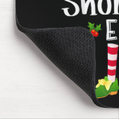 Shortest Christmas Elf Matching Pajama X-mas Party Mousepad (Ecke)