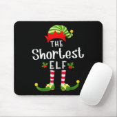 Shortest Christmas Elf Matching Pajama X-mas Party Mousepad (Mit Mouse)